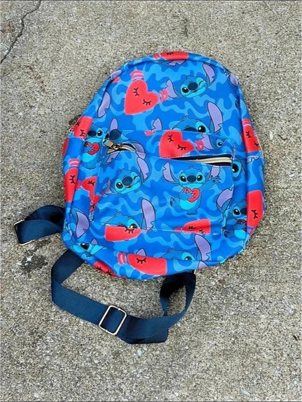 Disney Blue & Red Printed Backpack